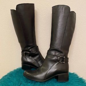 Black Leather Boots /Black Dane Black Leather Boot